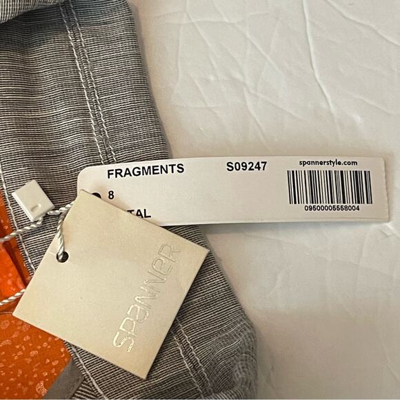 Spanner Gray Linen Blend Coastal Grandma CottageCore Jacket NWT Size 8 - Picture 8 of 10